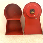 IKEA PS 1999 Keyhole Clock Red Thomas Eriksson Scandinavian Design Storage Cabinet Vintage Quartz