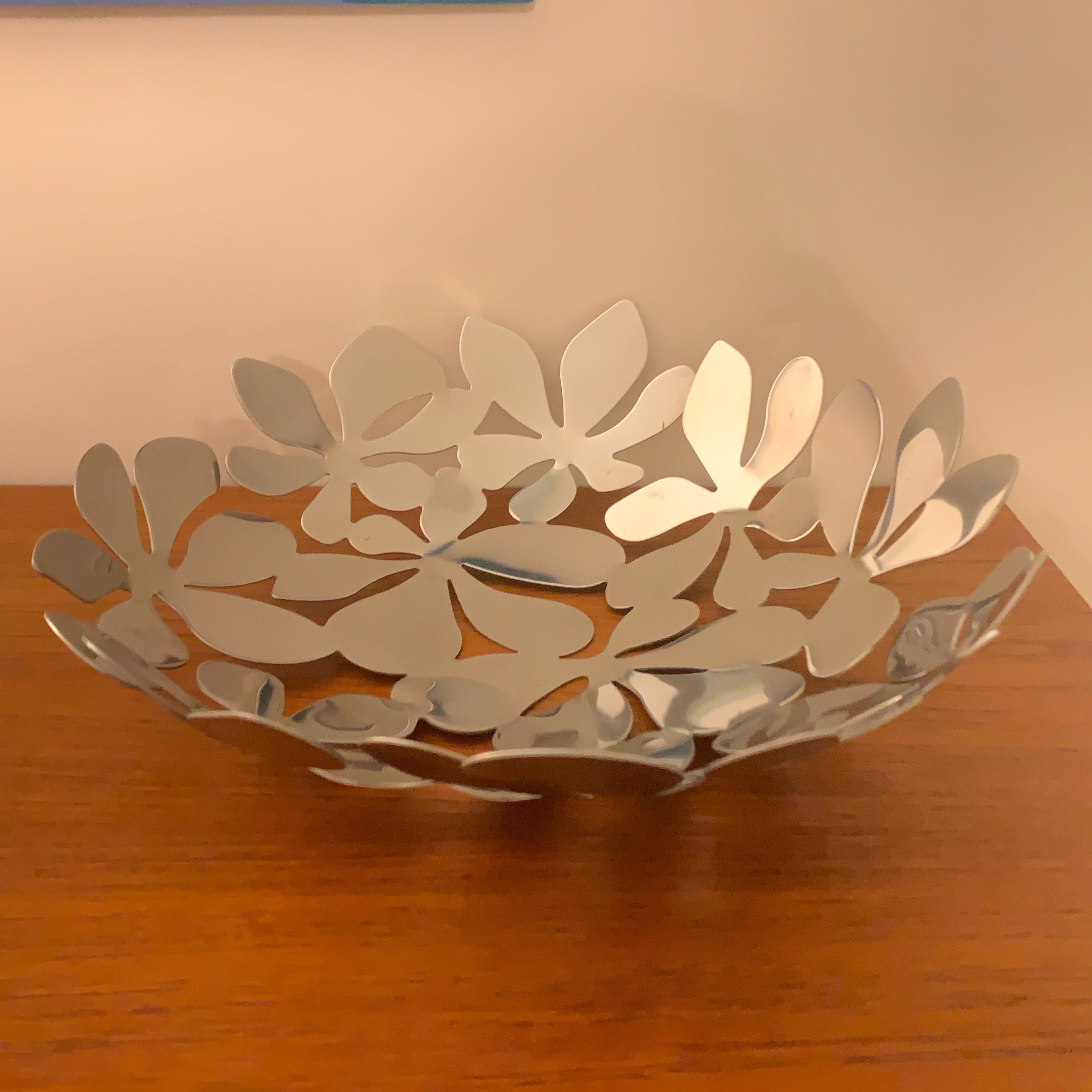 IKEA Stockholm Fruit Bowl – Monika Mulder, 1999, Stainless Steel Daisy, 40cm