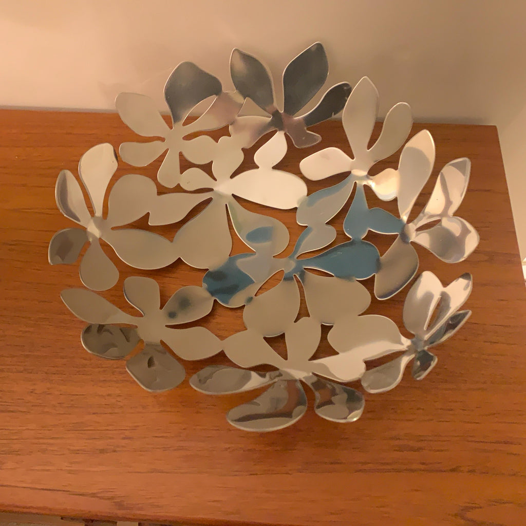 IKEA Stockholm Fruit Bowl – Monika Mulder, 1999, Stainless Steel Daisy, 40cm