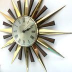 Metamec Brass Sunburst Wall Clock Model 4647 Starburst 60cm Retro Gift