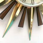Metamec Brass Sunburst Wall Clock Model 4647 Starburst 60cm Retro Gift