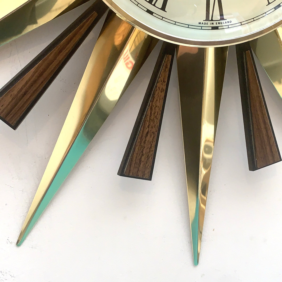 Metamec Brass Sunburst Wall Clock Model 4647 Starburst 60cm Retro Gift