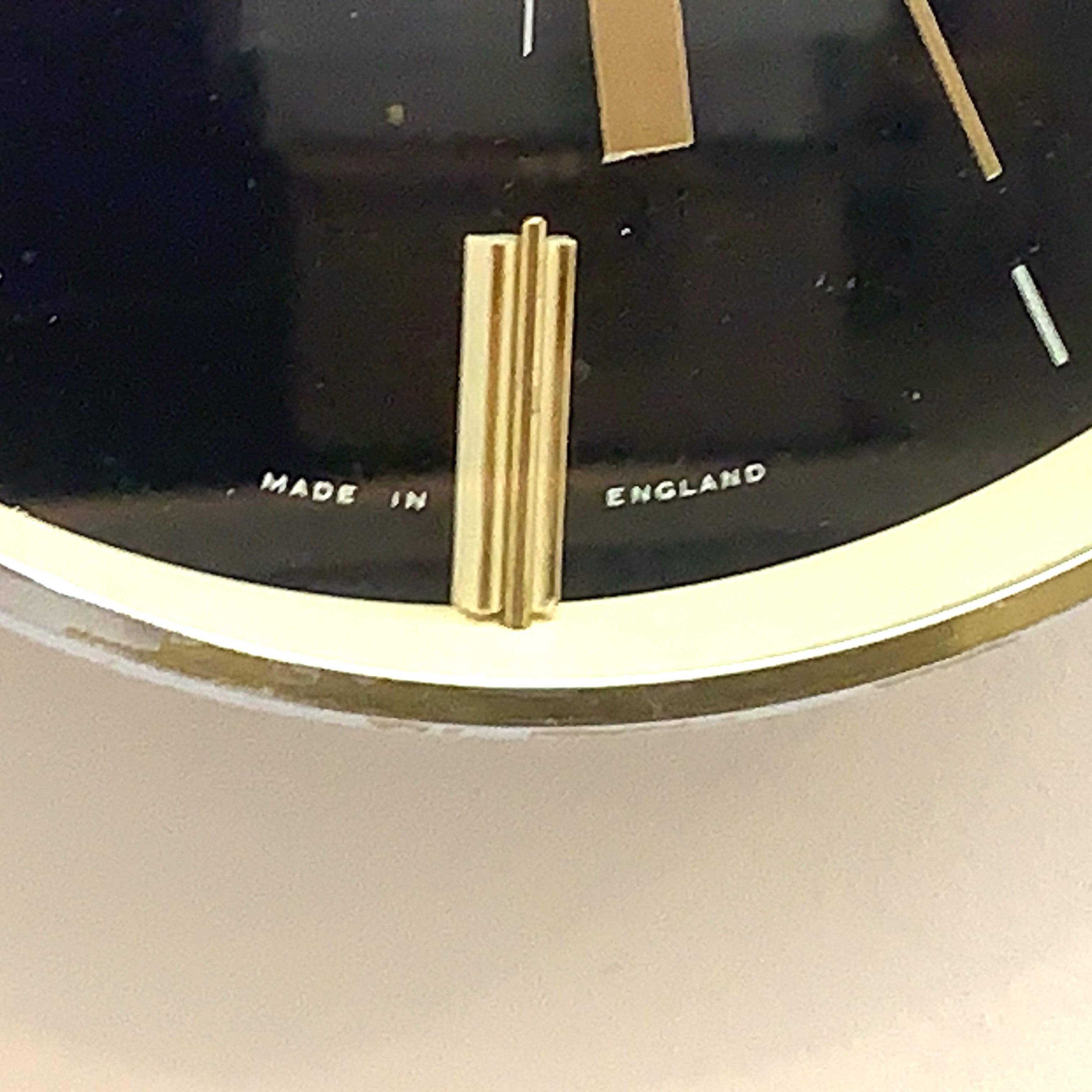 Metamec Model 898 Wall Clock, 1971, Midnight Blue, Gold Batons, Quartz, Made England