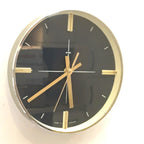 Metamec Model 898 Wall Clock, 1971, Midnight Blue, Gold Batons, Quartz, Made England