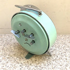 Vintage Diamond Shanghai Alarm Clock — NOS, Boxed, Chrome Case, Mint Green, White Dial