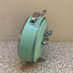 Vintage Diamond Shanghai Alarm Clock — NOS, Boxed, Chrome Case, Mint Green, White Dial