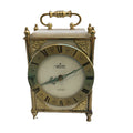 Vintage Junghans Ato-Mat Carriage Clock — Brass Case, Faux Marble Top, White Sides