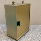 Vintage Junghans Quartz Desk Clock — Brushed Brass Case, Roman Numerals, West Germany