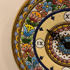 Cearco Spain Ceramic Wall Clock — Hand Painted 24K Gold Floral
