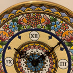 Cearco Spain Ceramic Wall Clock — Hand Painted 24K Gold Floral