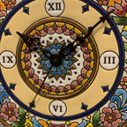 Cearco Spain Ceramic Wall Clock — Hand Painted 24K Gold Floral