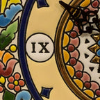 Cearco Spain Ceramic Wall Clock — Hand Painted 24K Gold Floral