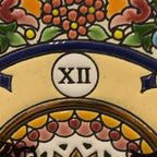 Cearco Spain Ceramic Wall Clock — Hand Painted 24K Gold Floral