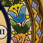 Cearco Spain Ceramic Wall Clock — Hand Painted 24K Gold Floral