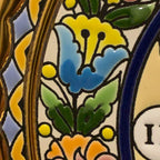 Cearco Spain Ceramic Wall Clock — Hand Painted 24K Gold Floral