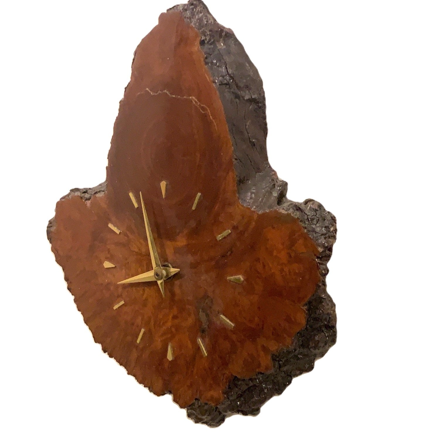 Mallee Root Burl Wood Wall Clock — Australian Souvenir, Natural Edge