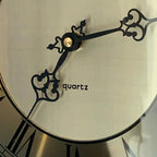 Junghans Wall Clock, Red Oak Case, Roman Numerals, German Quartz, 1970s–1980s, 11.25 Inch
