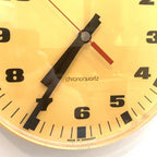 Kienzle Chronoquartz Wall Clock, 1970s, Mustard Yellow, Made in Germany, Original Movement