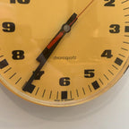 Kienzle Chronoquartz Wall Clock, 1970s, Mustard Yellow, Made in Germany, Original Movement