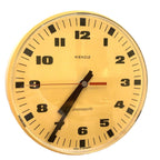 Kienzle Chronoquartz Wall Clock, 1970s, Mustard Yellow, Made in Germany, Original Movement