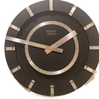 Kienzle Design Wall Clock, 1970s West German Black & Brushed Aluminium, Original Quartz Movement, 30.5cm