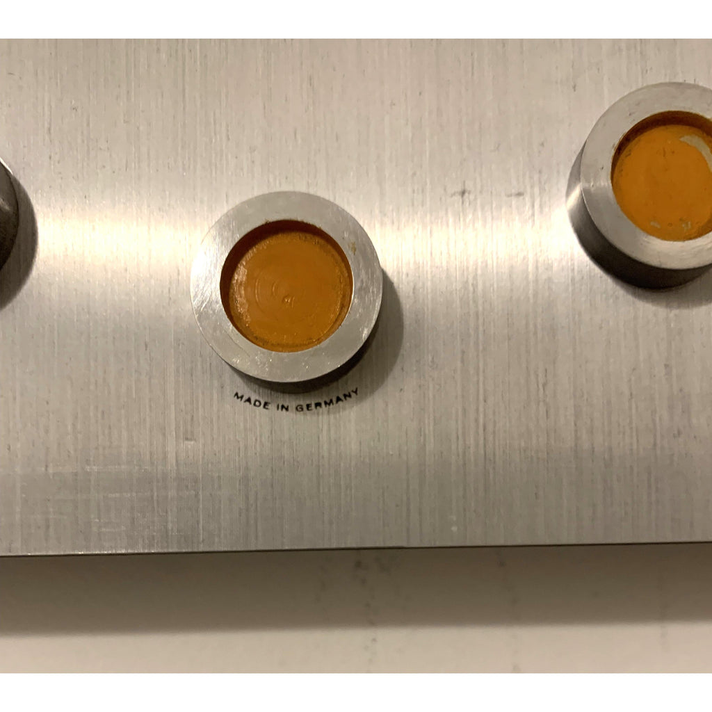 Kienzle Design Wall Clock – 1970s West German Brushed Aluminium Orange Dot Markers Original Quartz