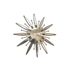 Kienzle Sunburst Wall Clock – 1970s Brass Starburst, Mid Century Modern German Design