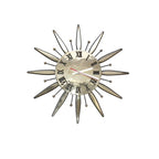 Kienzle Sunburst Wall Clock – 1970s Brass Starburst, Mid Century Modern German Design