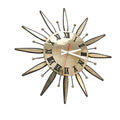 Kienzle Sunburst Wall Clock – 1970s Brass Starburst, Mid Century Modern German Design