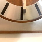 Kienzle Variogong Wall Clock Vintage Teak Chrome Octagon German 70s