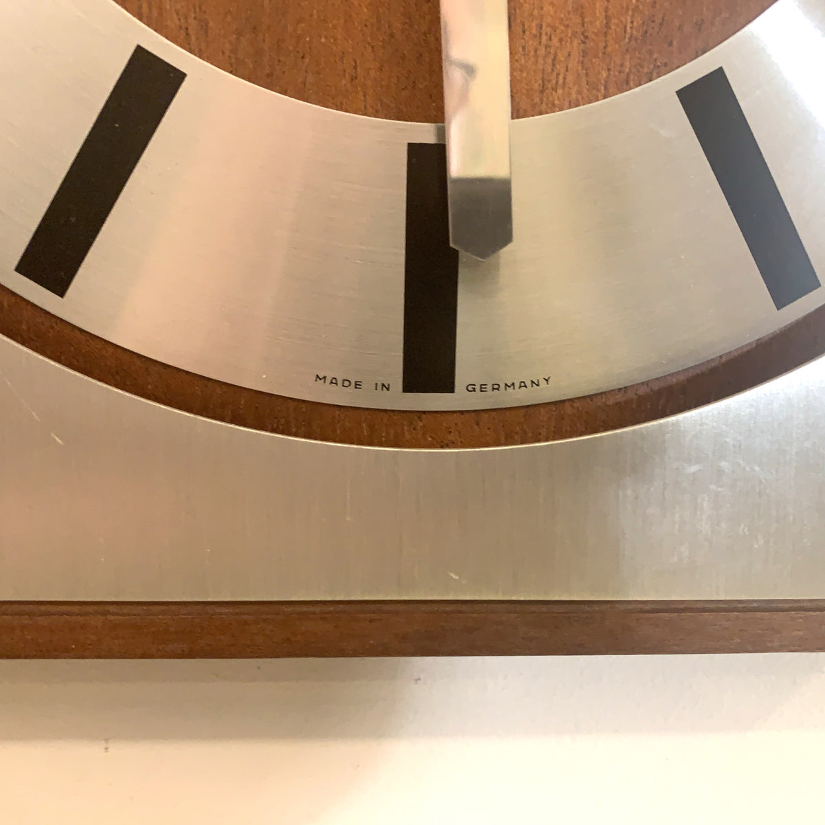 Kienzle Variogong Wall Clock Vintage Teak Chrome Octagon German 70s