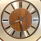 Kienzle Variogong Wall Clock Vintage Teak Chrome Octagon German 70s