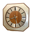 Kienzle Variogong Wall Clock Vintage Teak Chrome Octagon German 70s