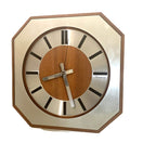 Kienzle Variogong Wall Clock Vintage Teak Chrome Octagon German 70s