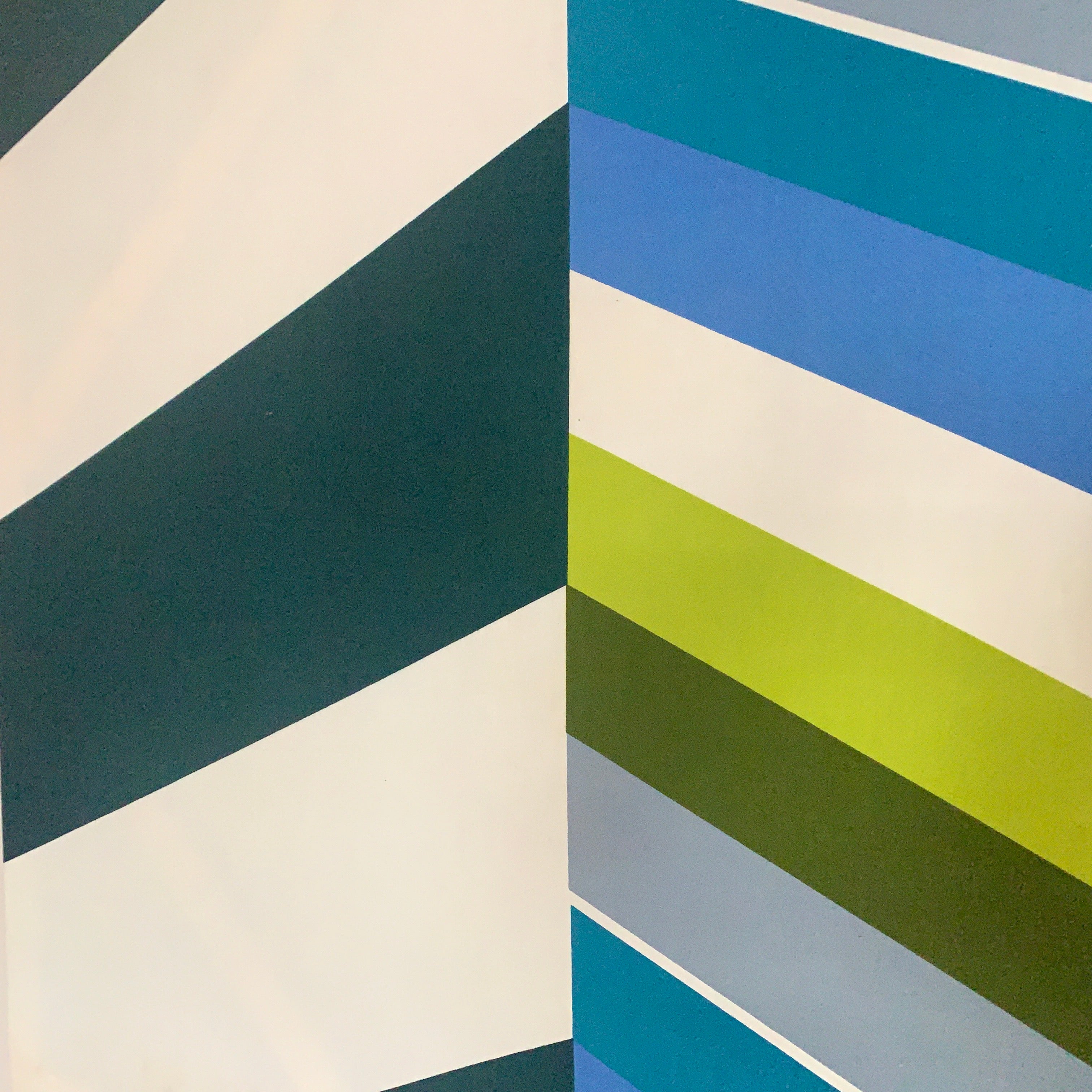 Lucienne Day Chevron 1968 Heal Fabrics Textile Wall Art – Mid Century Modern Framed Panel