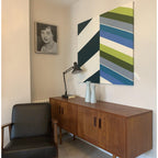 Lucienne Day Chevron 1968 Heal Fabrics Textile Wall Art – Mid Century Modern Framed Panel