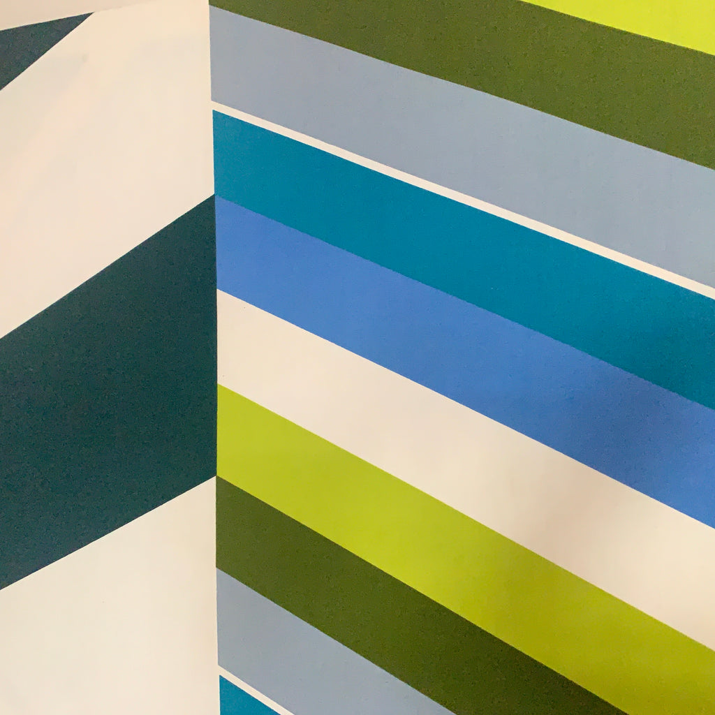 Lucienne Day Chevron 1968 Heal Fabrics Textile Wall Art – Mid Century Modern Framed Panel