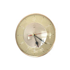 Metamec Model 3857 Wall Clock – 1960s Cream Gold Kitchen Clock Quartz Converted Made in England