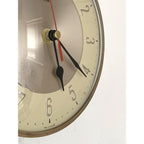 Metamec Model 3857 Wall Clock – 1960s Cream Gold Kitchen Clock Quartz Converted Made in England