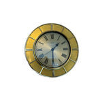 Metamec Model 4632 Wall Clock – 1979 Gold Tone Segmented Ring Roman Numeral 12 Inch Made in England