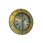 Metamec Model 4632 Wall Clock – 1979 Gold Tone Segmented Ring Roman Numeral 12 Inch Made in England