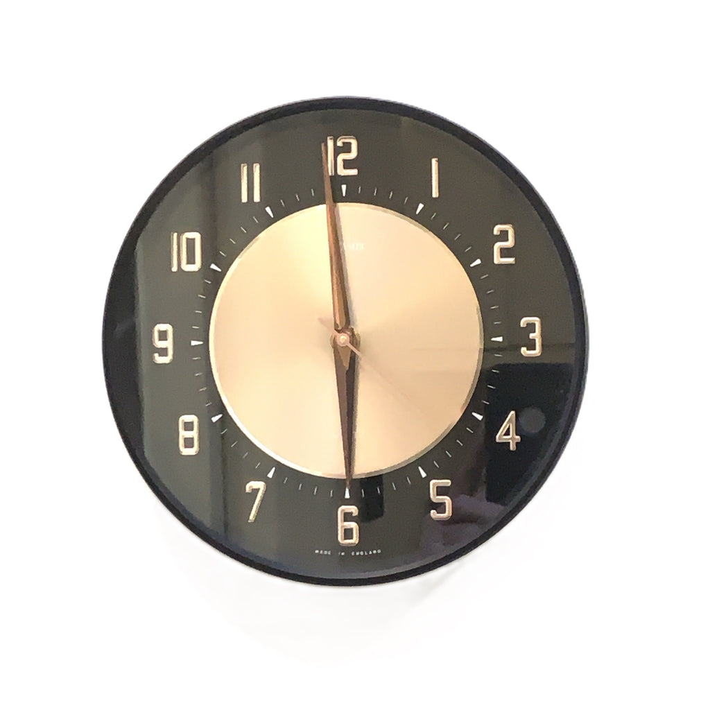 Metamec Model 5635 Wall Clock – 1970s Copper Rose Gold Two Tone Dial Original Movement 8 Inch