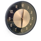 Metamec Model 5635 Wall Clock – 1970s Copper Rose Gold Two Tone Dial Original Movement 8 Inch
