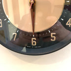 Metamec Model 5635 Wall Clock – 1970s Copper Rose Gold Two Tone Dial Original Movement 8 Inch