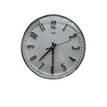 Metamec Model 5868 Wall Clock – 1960s White Chrome Bezel Arabic Numeral All Black Hands 8 Inch