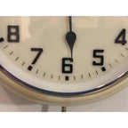 Metamec Model 747 Wall Clock Vintage 1950s Cream Bakelite Flat Glass