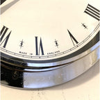 Metamec Porthole Wall Clock – 1970s Chrome Marine Style Model 4619 Roman Numeral Made in England