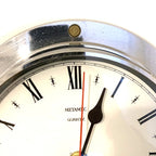Metamec Porthole Wall Clock – 1970s Chrome Marine Style Model 4619 Roman Numeral Made in England