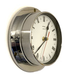 Metamec Porthole Wall Clock – 1970s Chrome Marine Style Model 4619 Roman Numeral Made in England