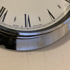 Metamec Porthole Wall Clock – 1970s Chrome Marine Style Model 4619 Roman Numeral Made in England
